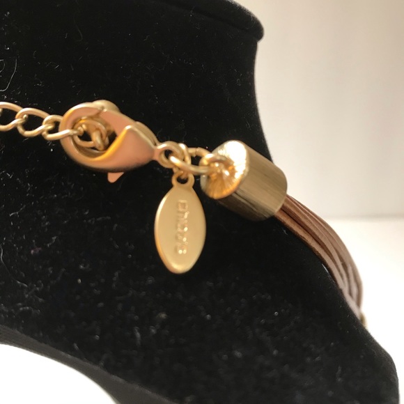 Chico’s Bronze Leather Necklace w/Accent Detailing - Picture 5 of 10